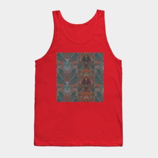 Ancient cultures pattern earth tones and turquoise Tank Top